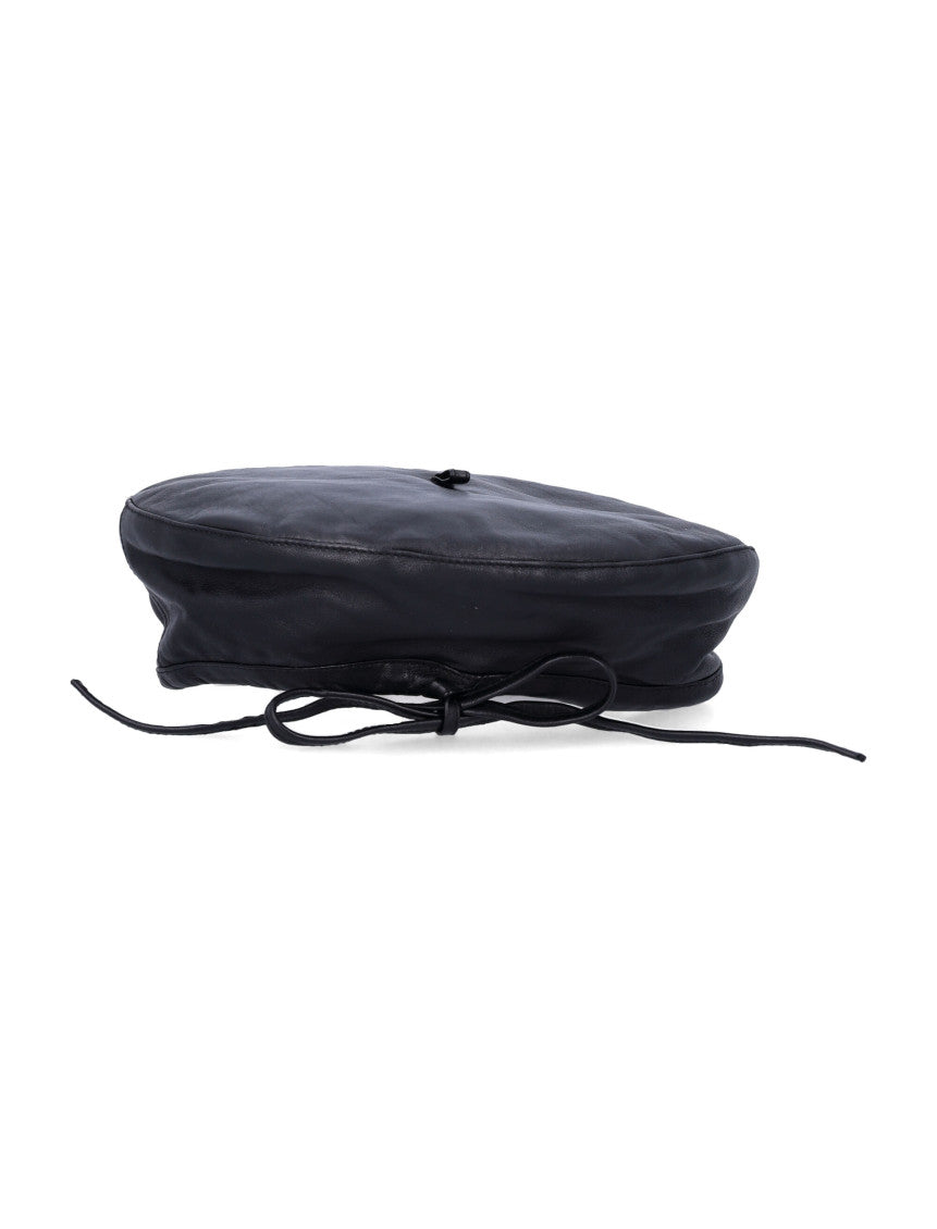 Black Solid Beret Hat 2