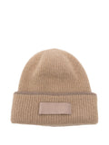 Beige Knitted Beanies Cap 1