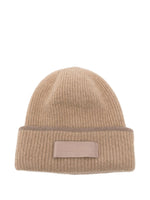 Beige Knitted Beanies Cap 1