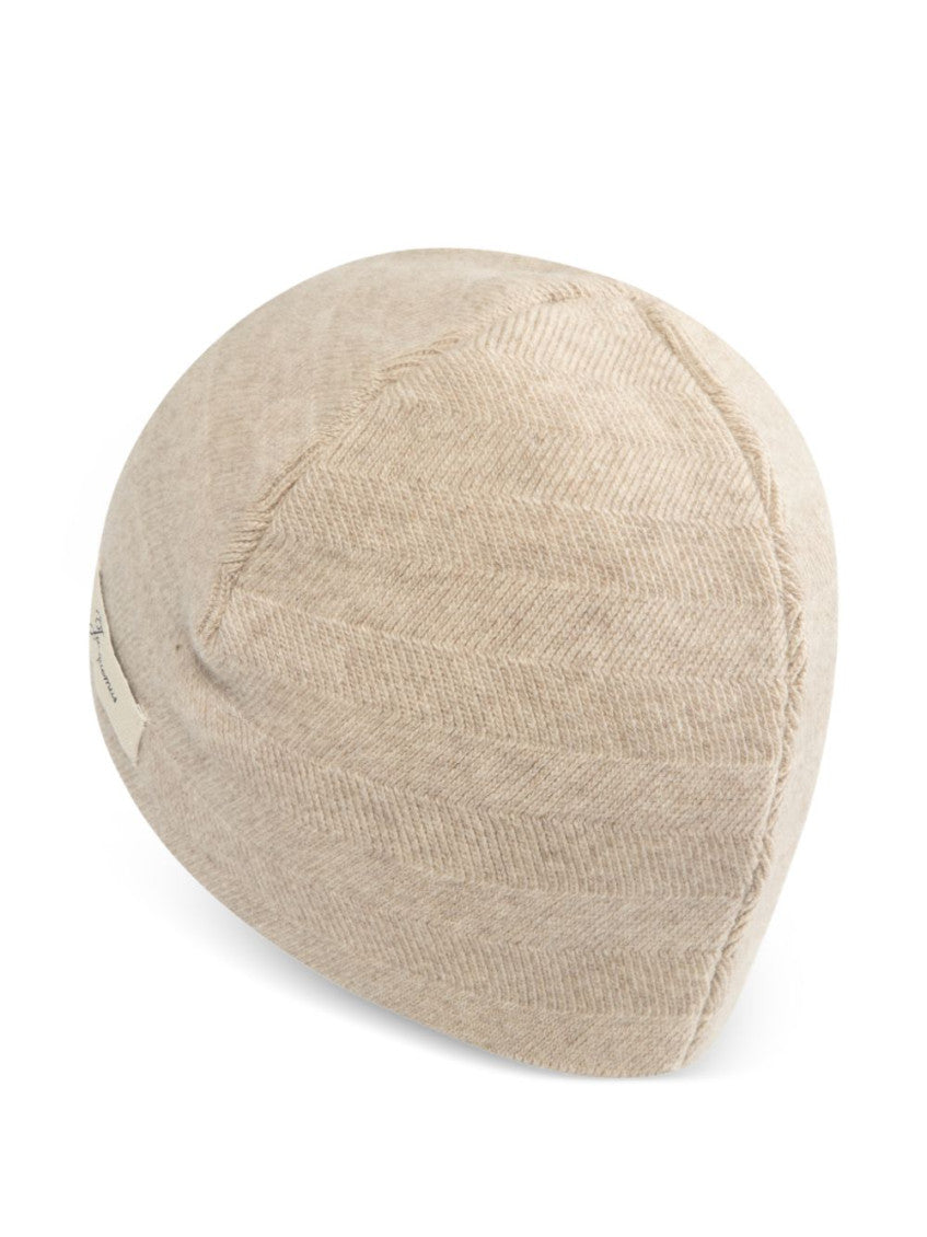 Beige Knitted Beanies Cap 2