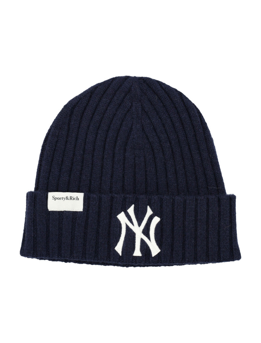 Navy Blue Logo Beanies Cap 1