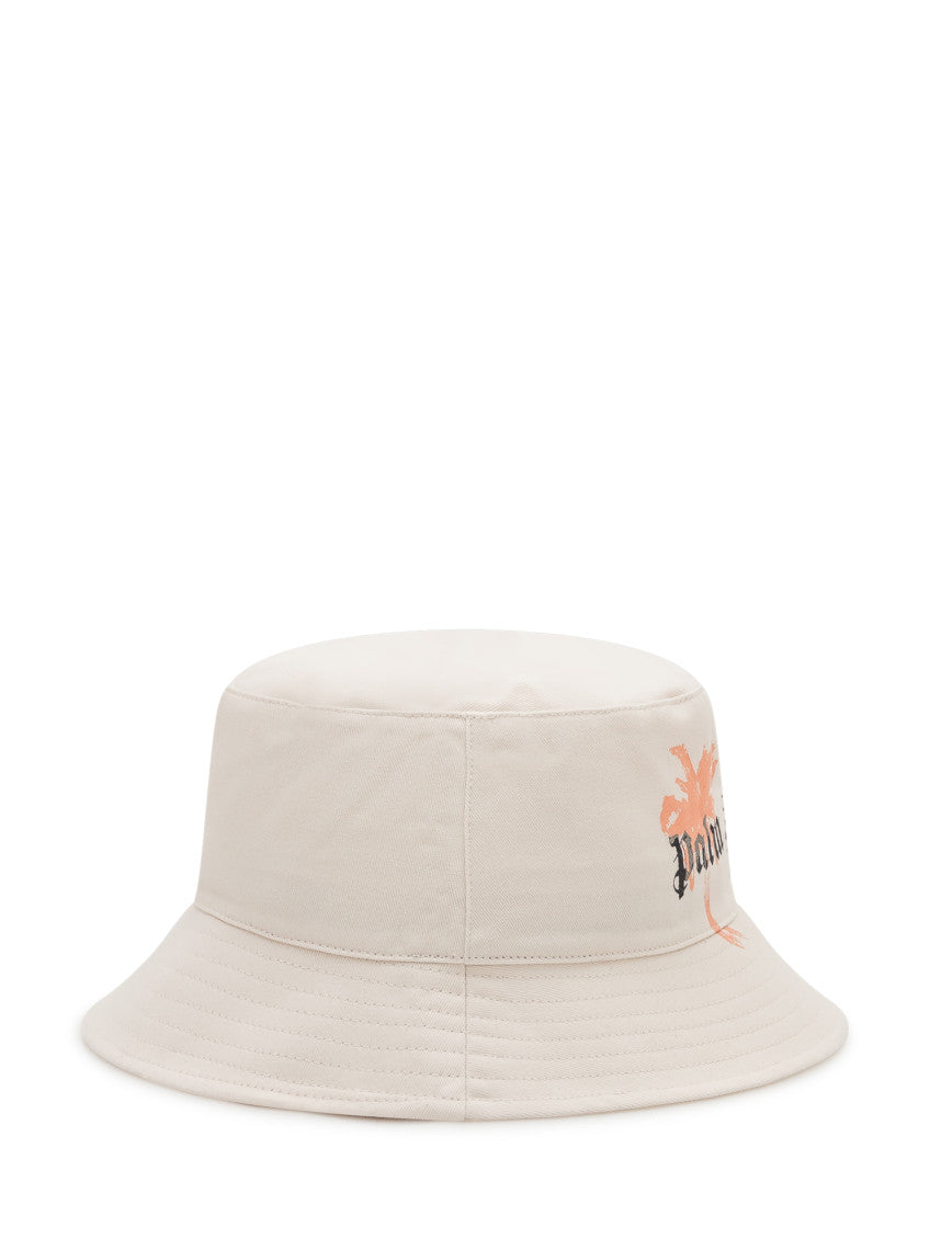 White Logo Bucket Hat 2