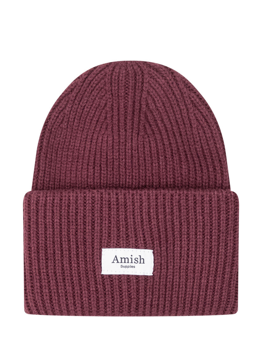 Burgundy Knitted Beanies Cap 1