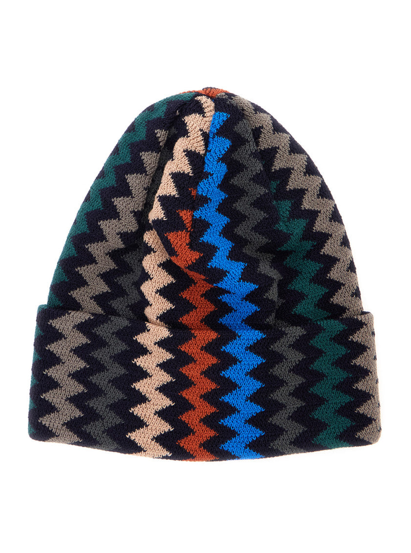 Multicolor Chevron Beanie Cap 1