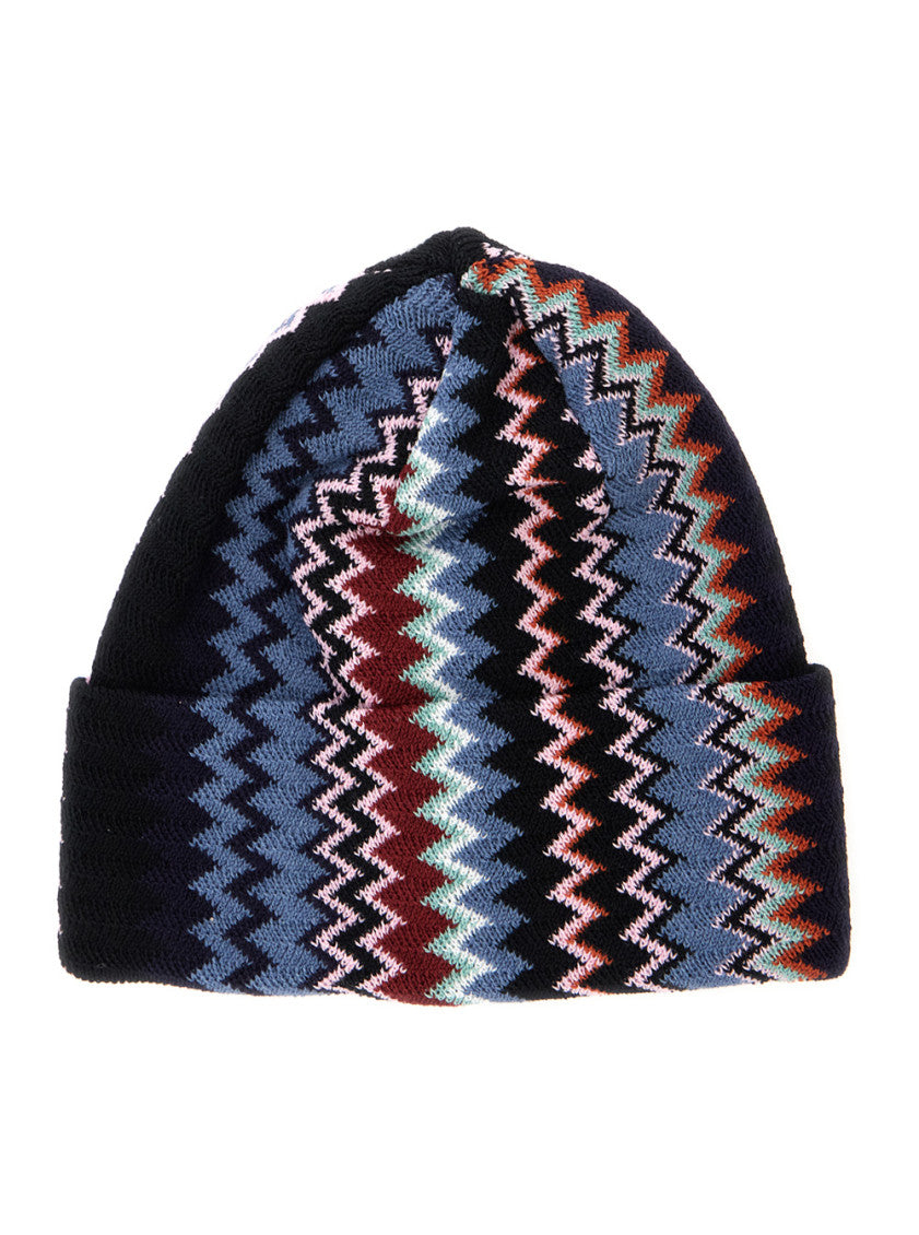 Multicolor Chevron Beanie Cap 1