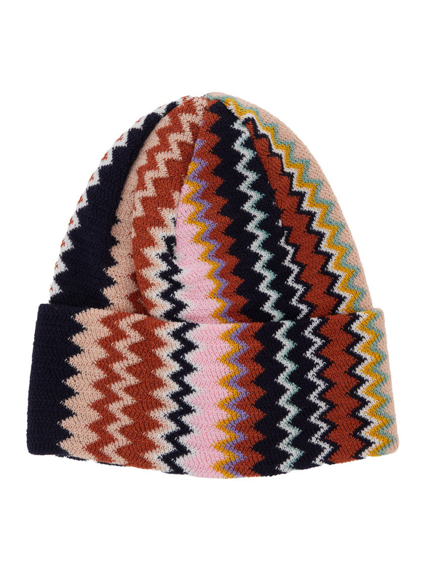 Multicolor Chevron Beanie Cap 1