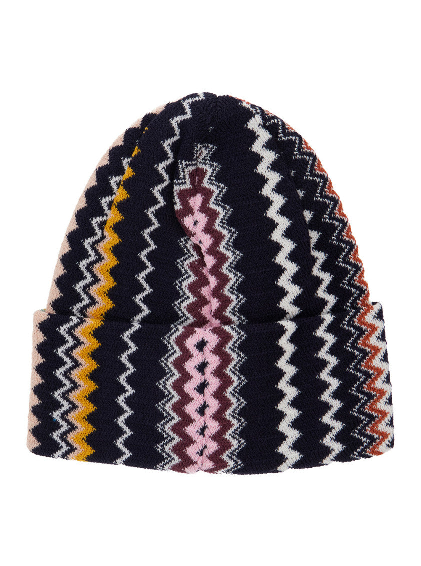 Multicolor Chevron Beanie Cap 2