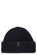 Navy Blue Knitted Beanies Cap 1