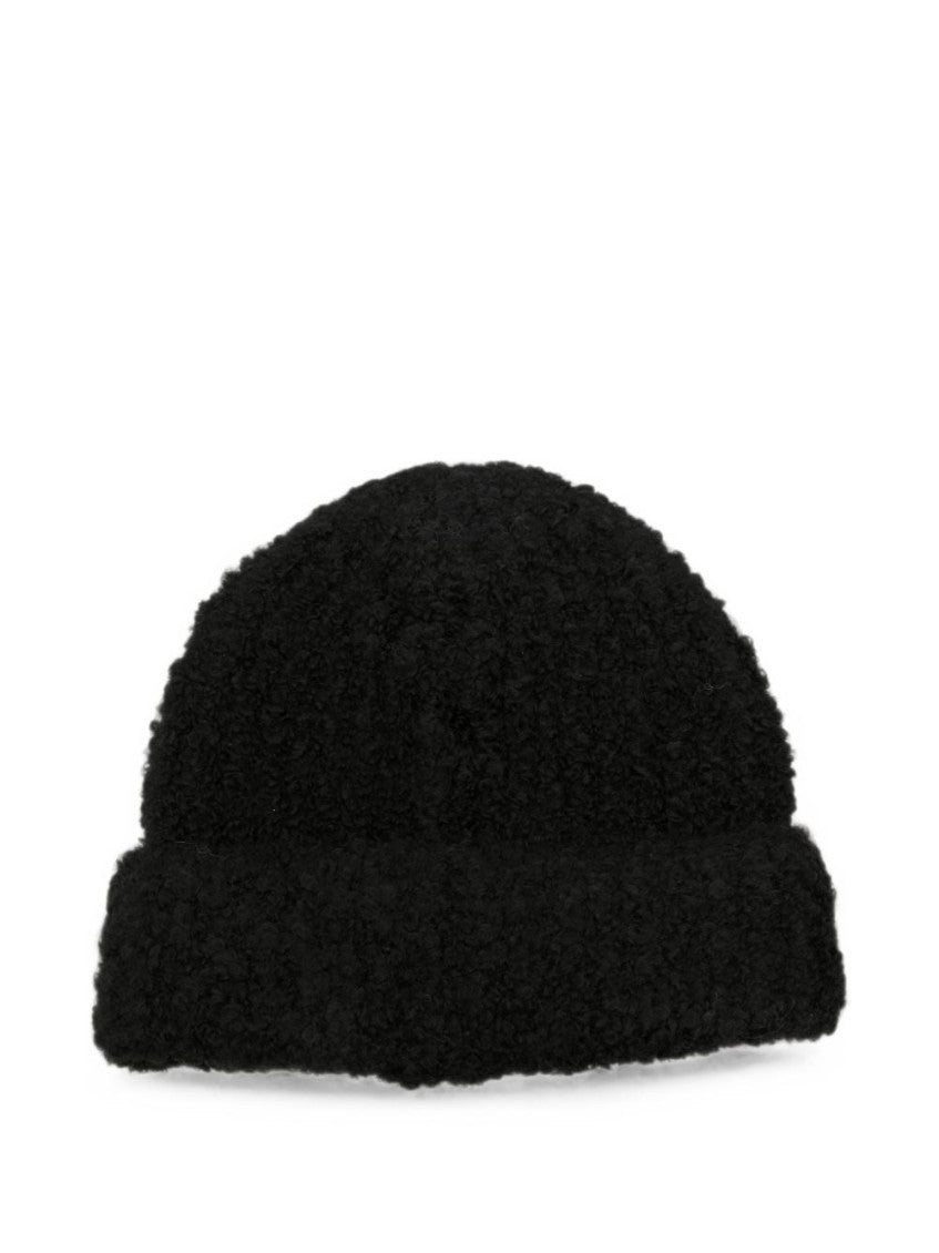 Black Knitted Beanies Cap 2