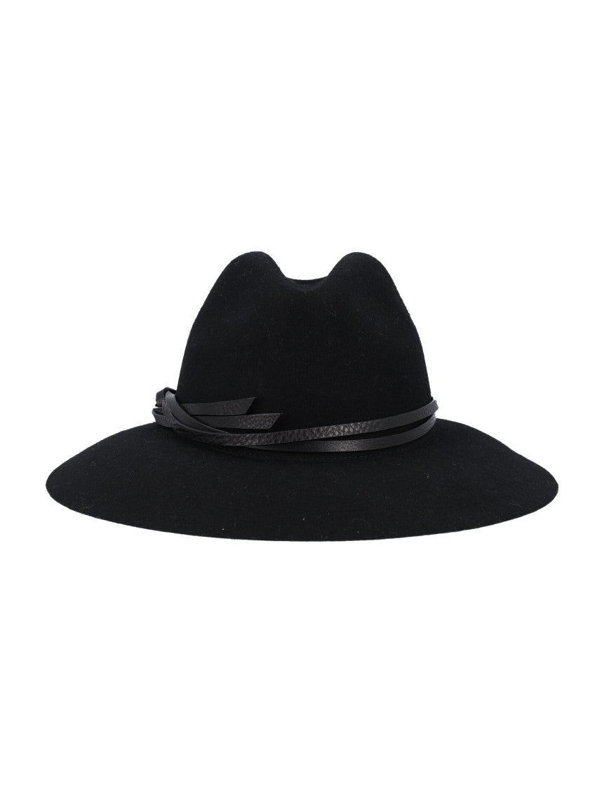Black Solid Fedora Hat 1