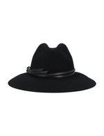 Black Solid Fedora Hat 1