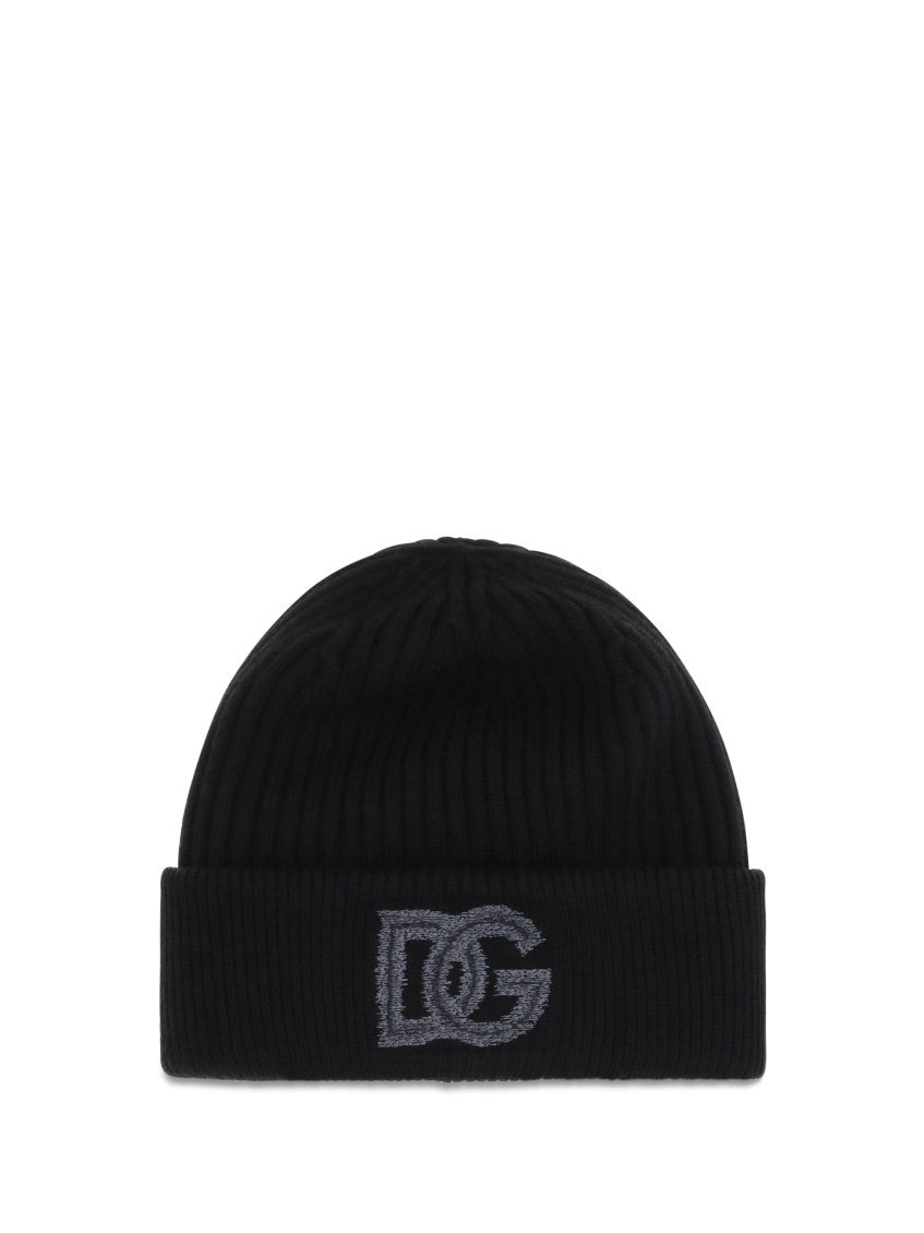 Black Logo Beanies Cap 1