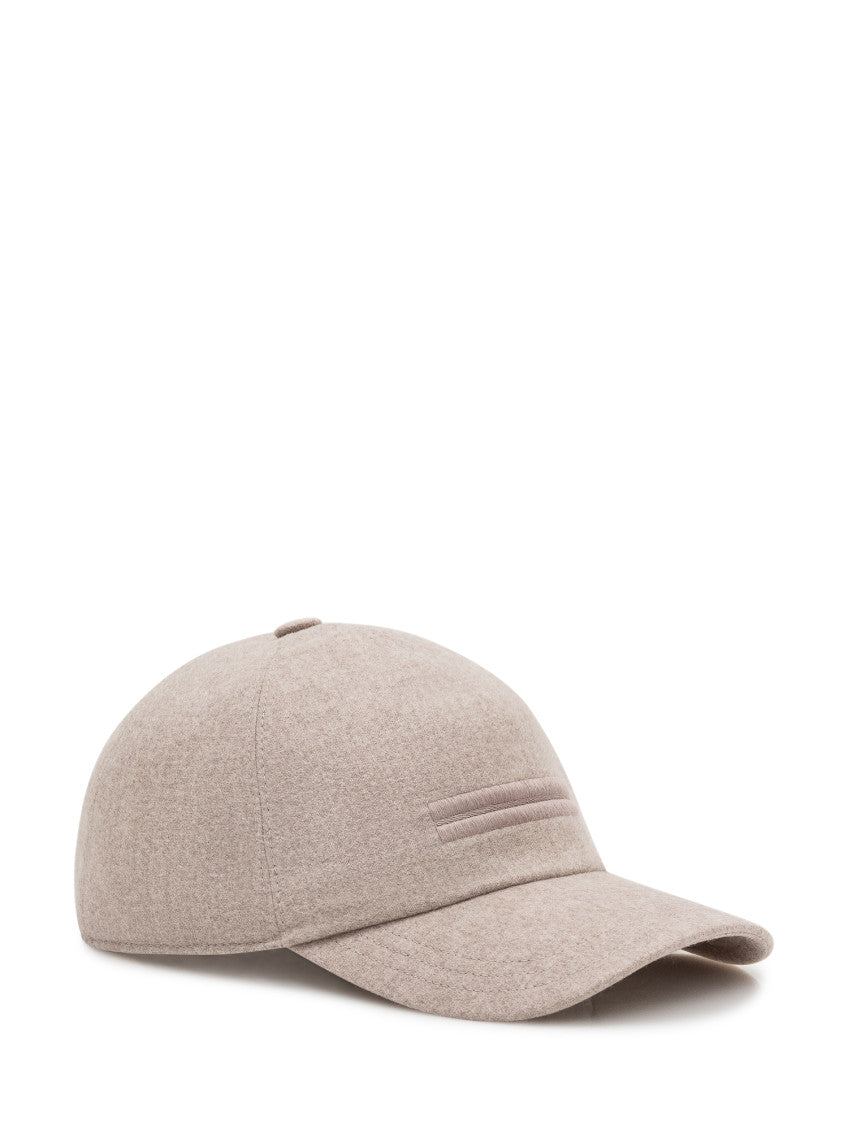 Beige Solid Baseball Cap 2