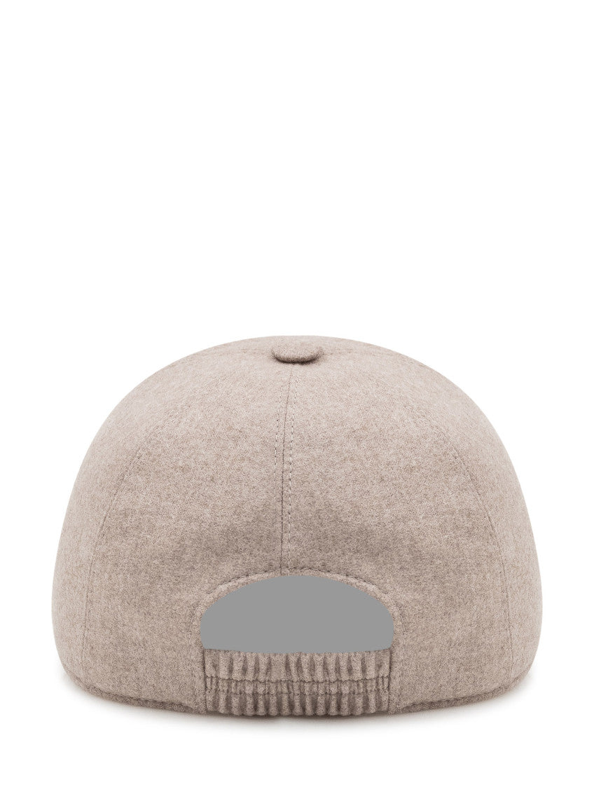 Beige Solid Baseball Cap 3