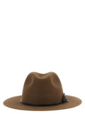 Brown Textured Fedora Hat 1