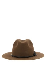 Brown Textured Fedora Hat 1
