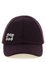 Maroon Embellished Baseball Cap 1