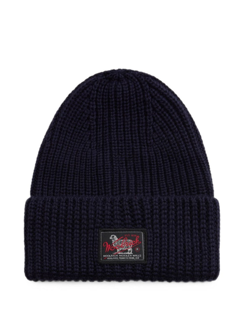 Navy Blue Knitted Beanies Cap 1
