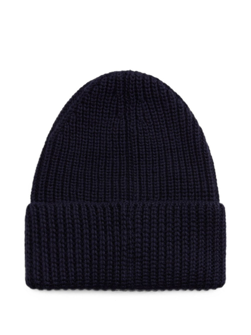 Navy Blue Knitted Beanies Cap 2
