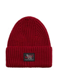 Red Knitted Beanie Cap 1