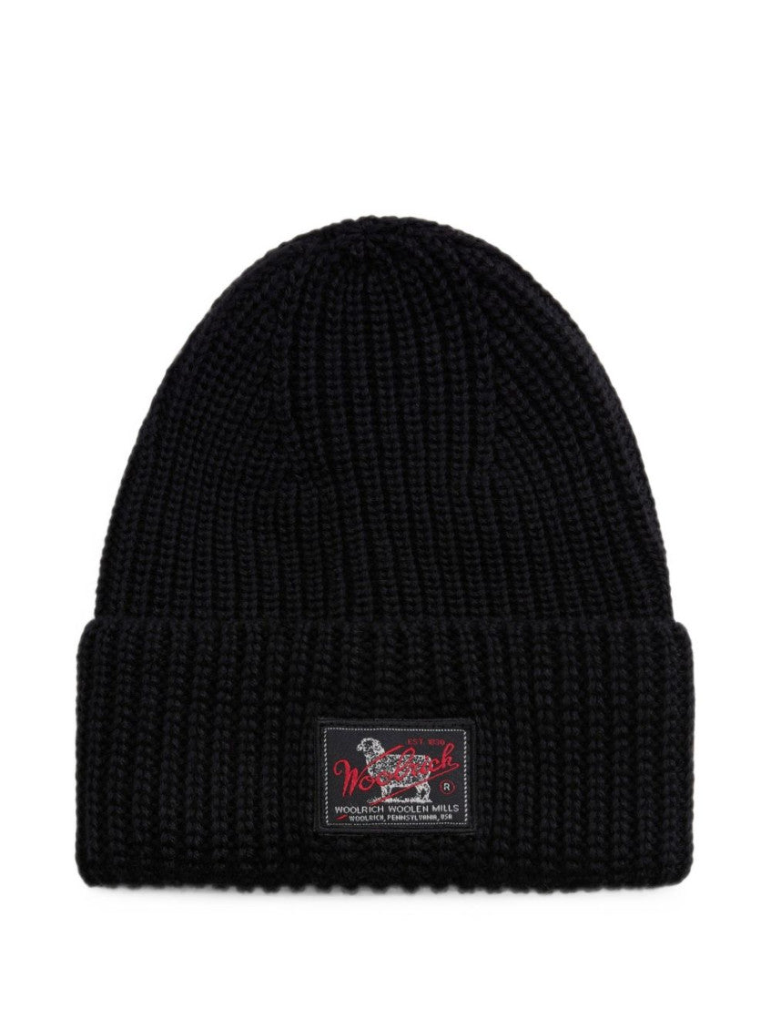 Black Knitted Beanies Hat 1
