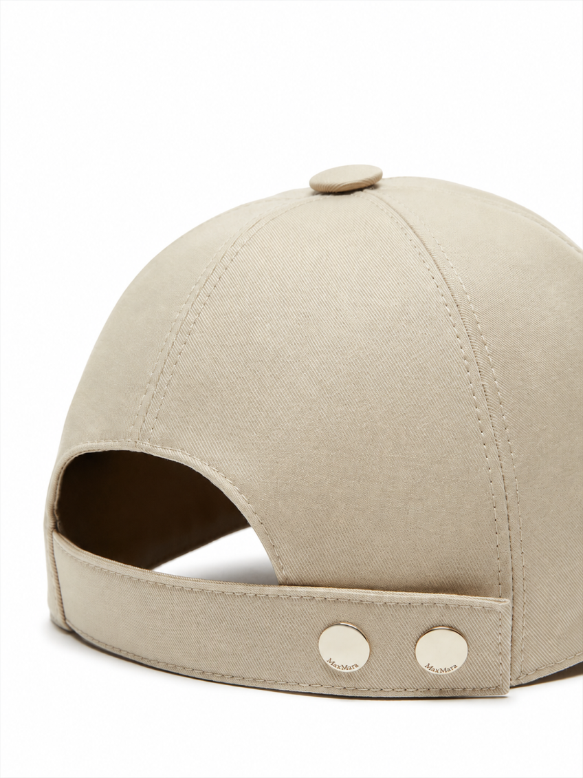 Beige Embroidered Baseball Cap 3