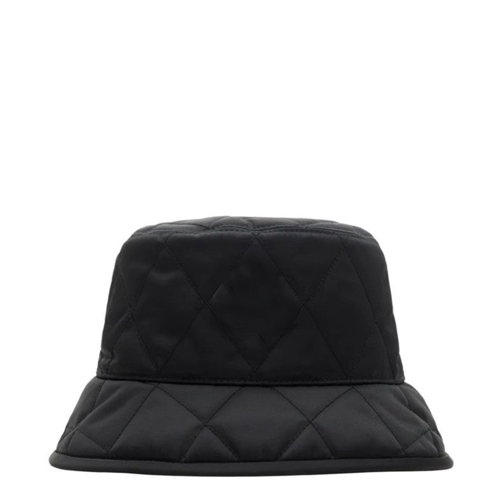 Black Logo Quilted Bucket Hat 2
