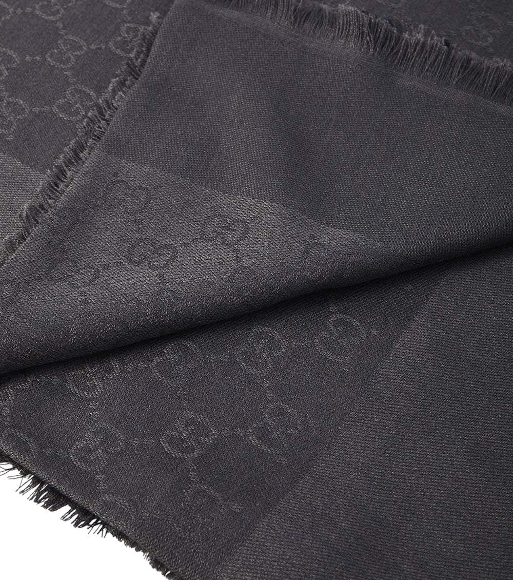 Dark Grey GG Logo Scarf 2