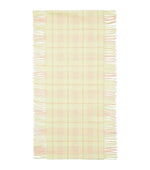Yellow Check Fringed Scarf 1