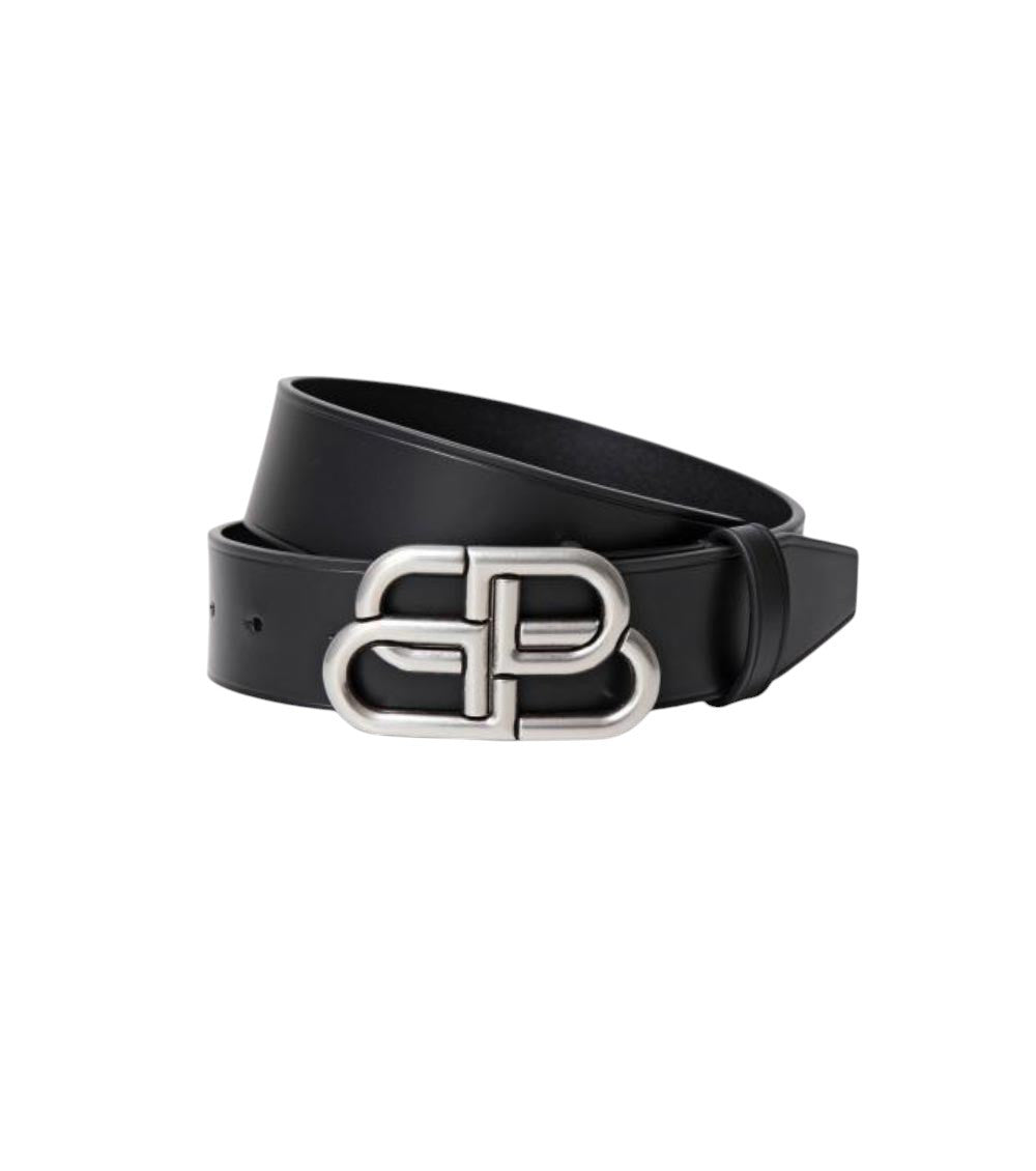 Black Logo Buckle Belt 1