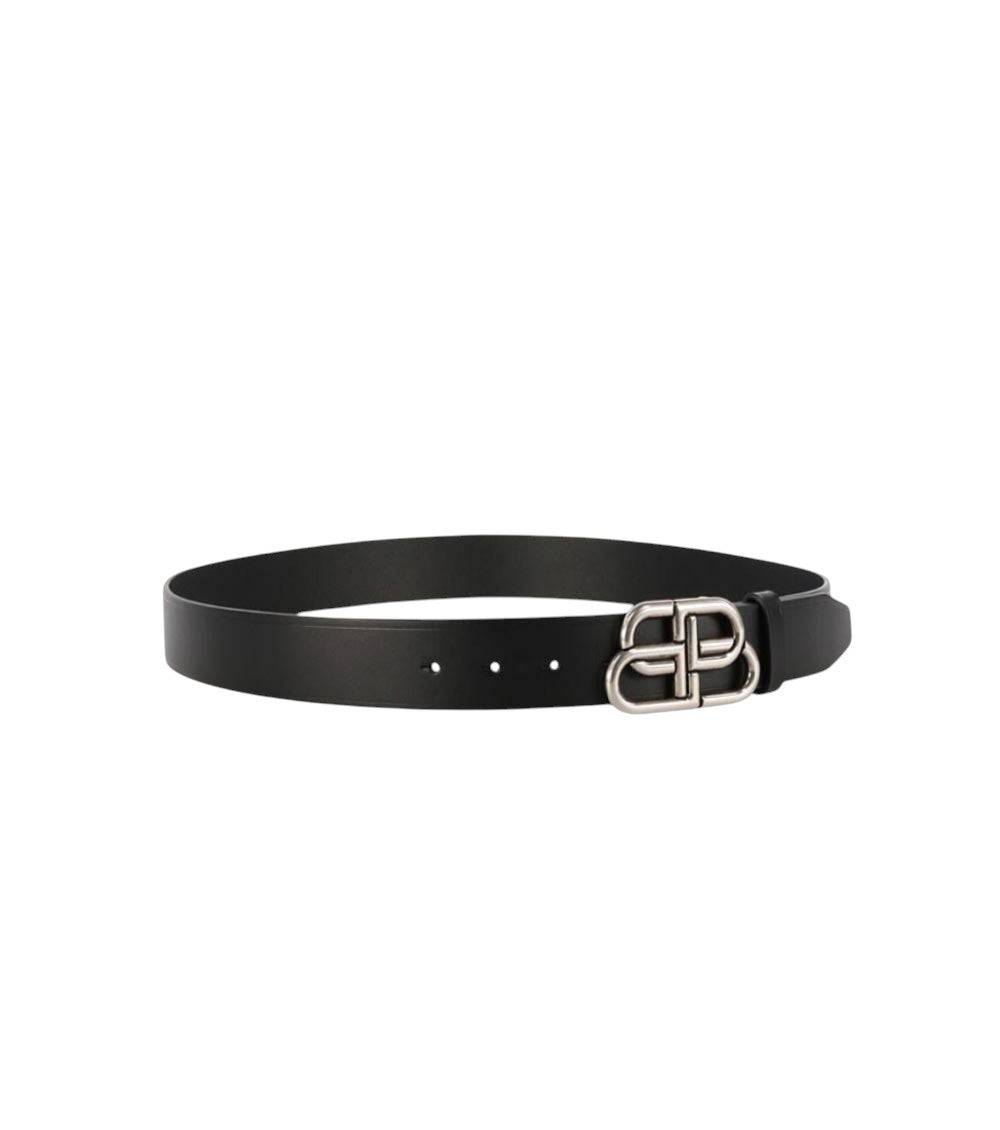 Black Logo Buckle Belt 2