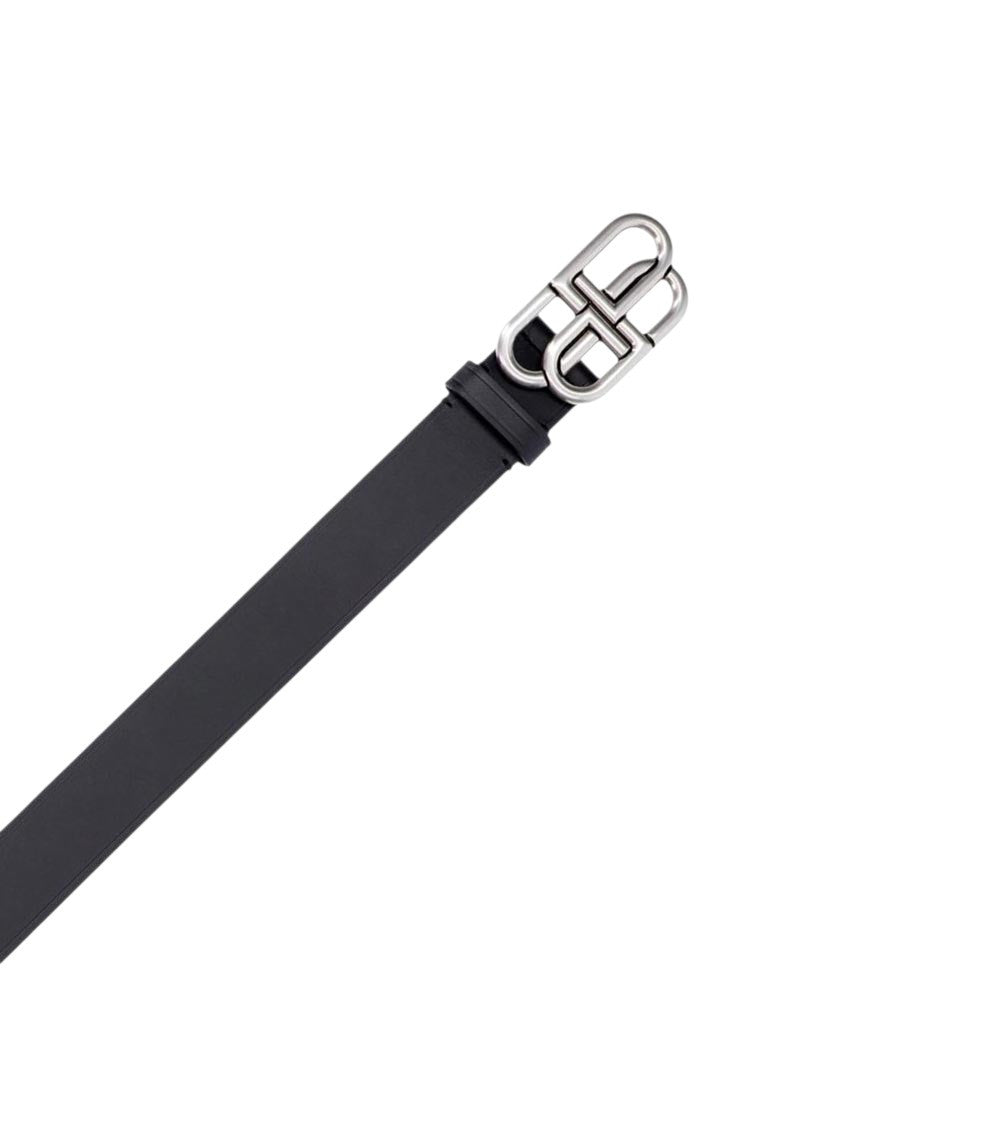 Black Logo Buckle Belt 5