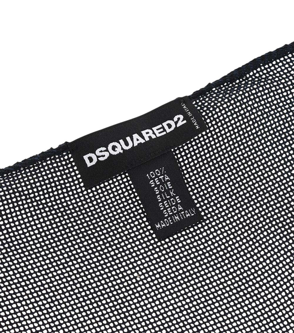 Navy Blue Logo Pocket Square 3
