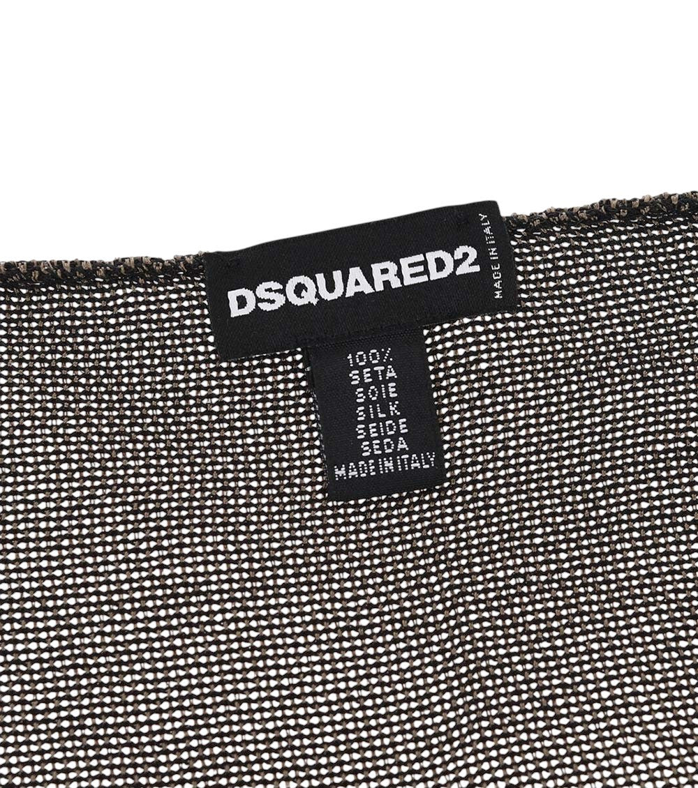 Brown Logo Pocket Square 3