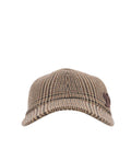 Brown Check Baseball Cap 1