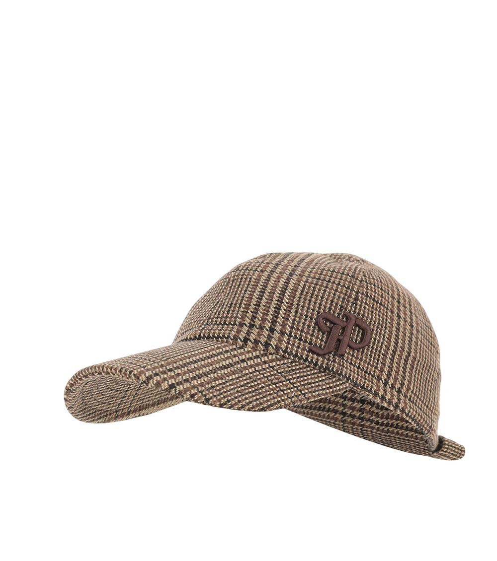 Brown Check Baseball Cap 2