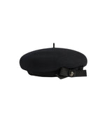 Black Logo Beret Hat 1