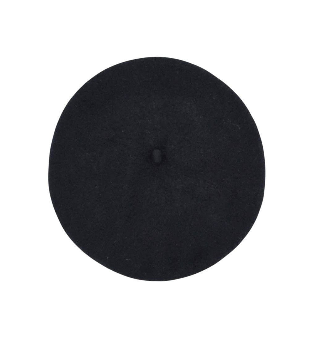 Black Logo Beret Hat 2