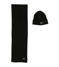 Black Logo Scarf and Beanie Set 1