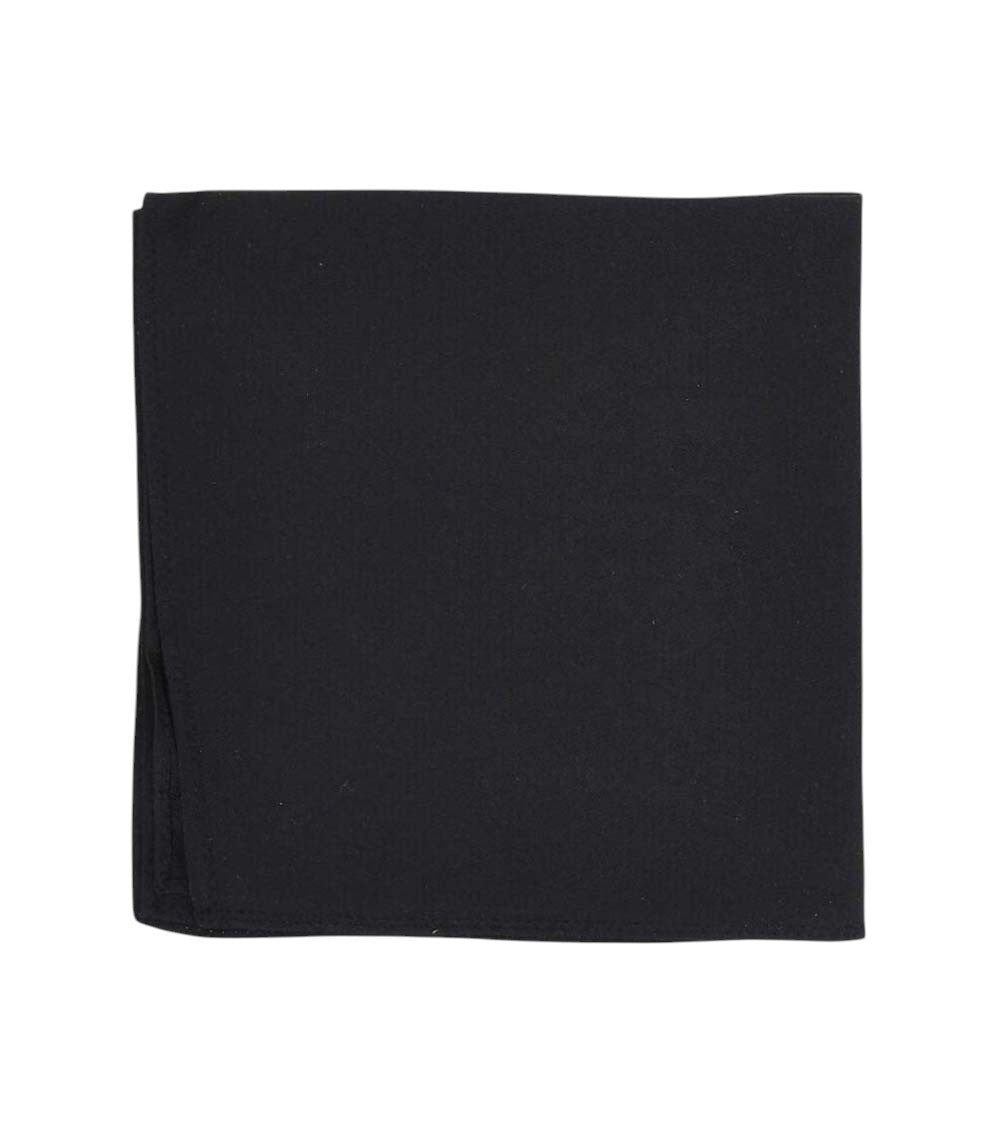 Black Solid Pocket Square 1