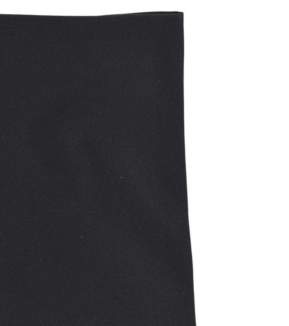 Black Solid Pocket Square 2