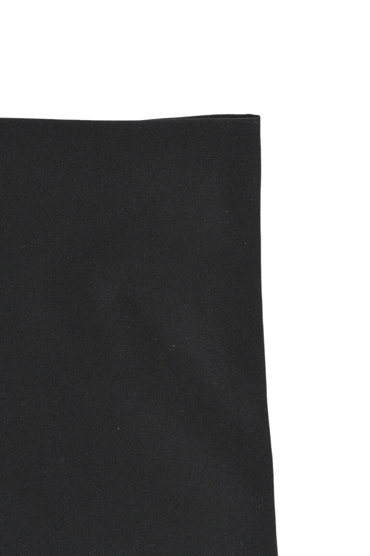 Black Solid Pocket Square 3