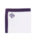 White Embroidered Logo Pocket Square 1
