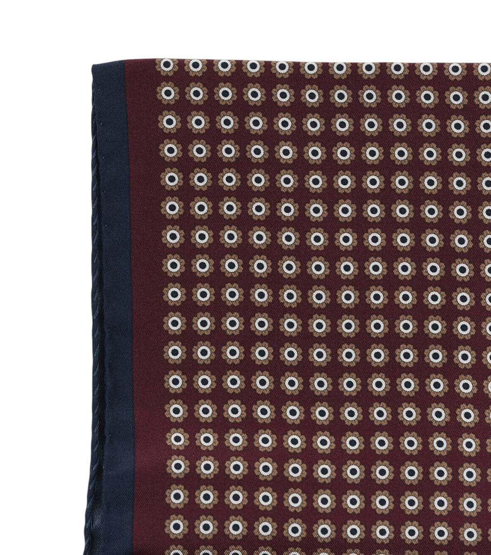 Maroon Printed Pocket Square 3
