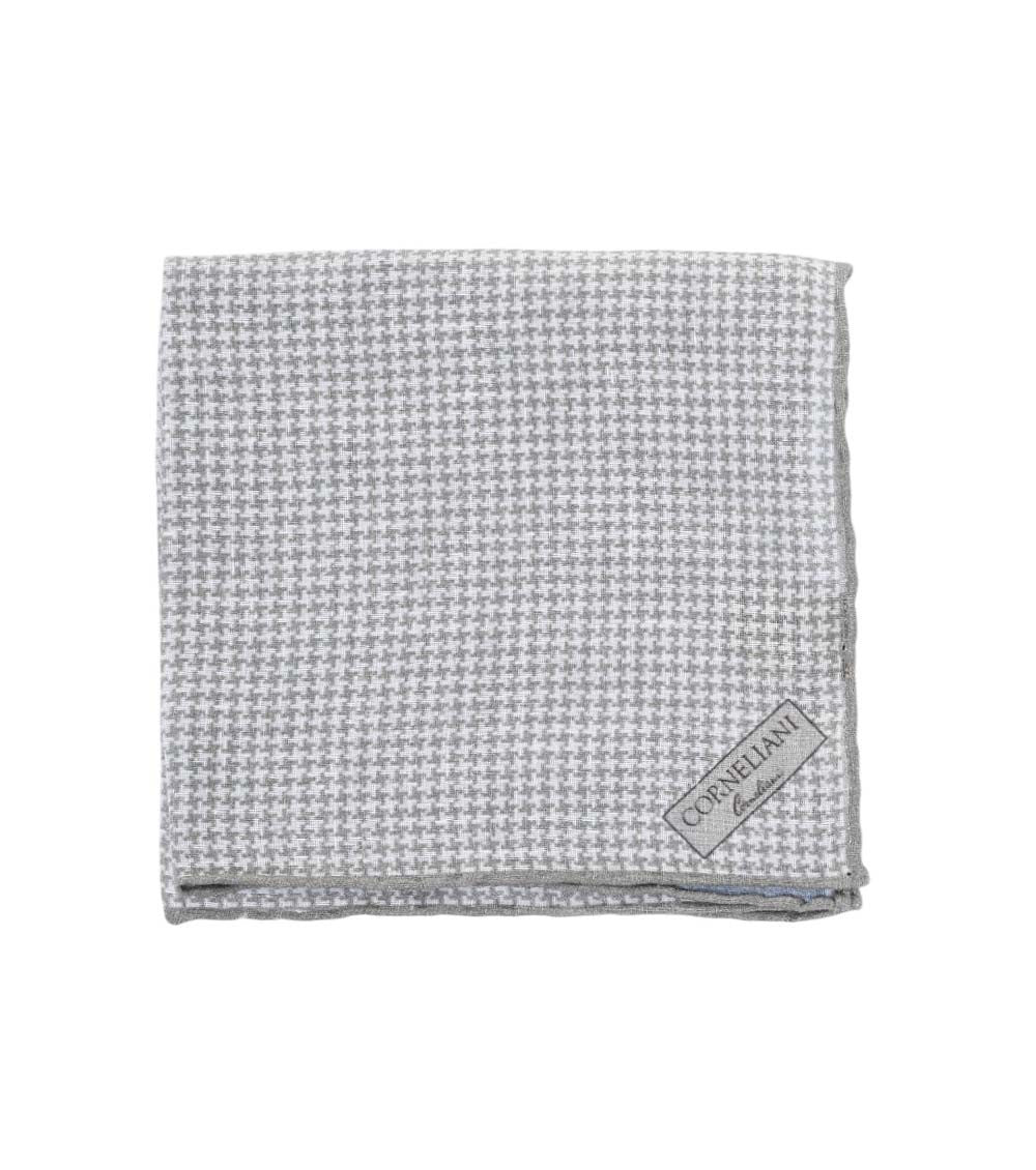 Grey Houndstooth Pocket Square 1