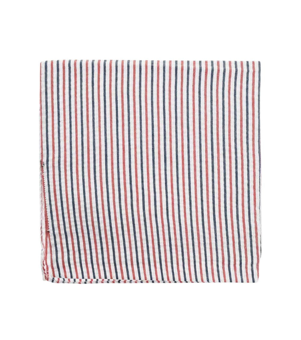 Red Striped Pocket Square 1