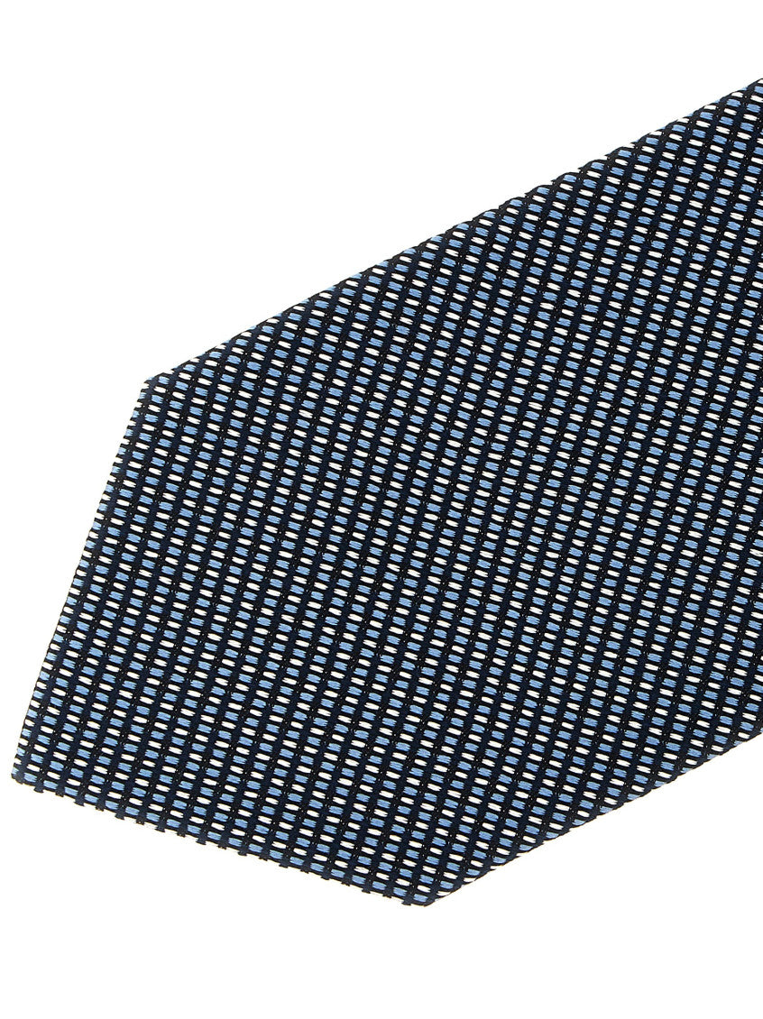 Blue Geometric Pattern Tie 3