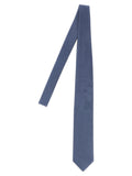 Blue Herringbone Polka Dot Tie 1