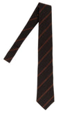 Dark Brown Striped Tie 1