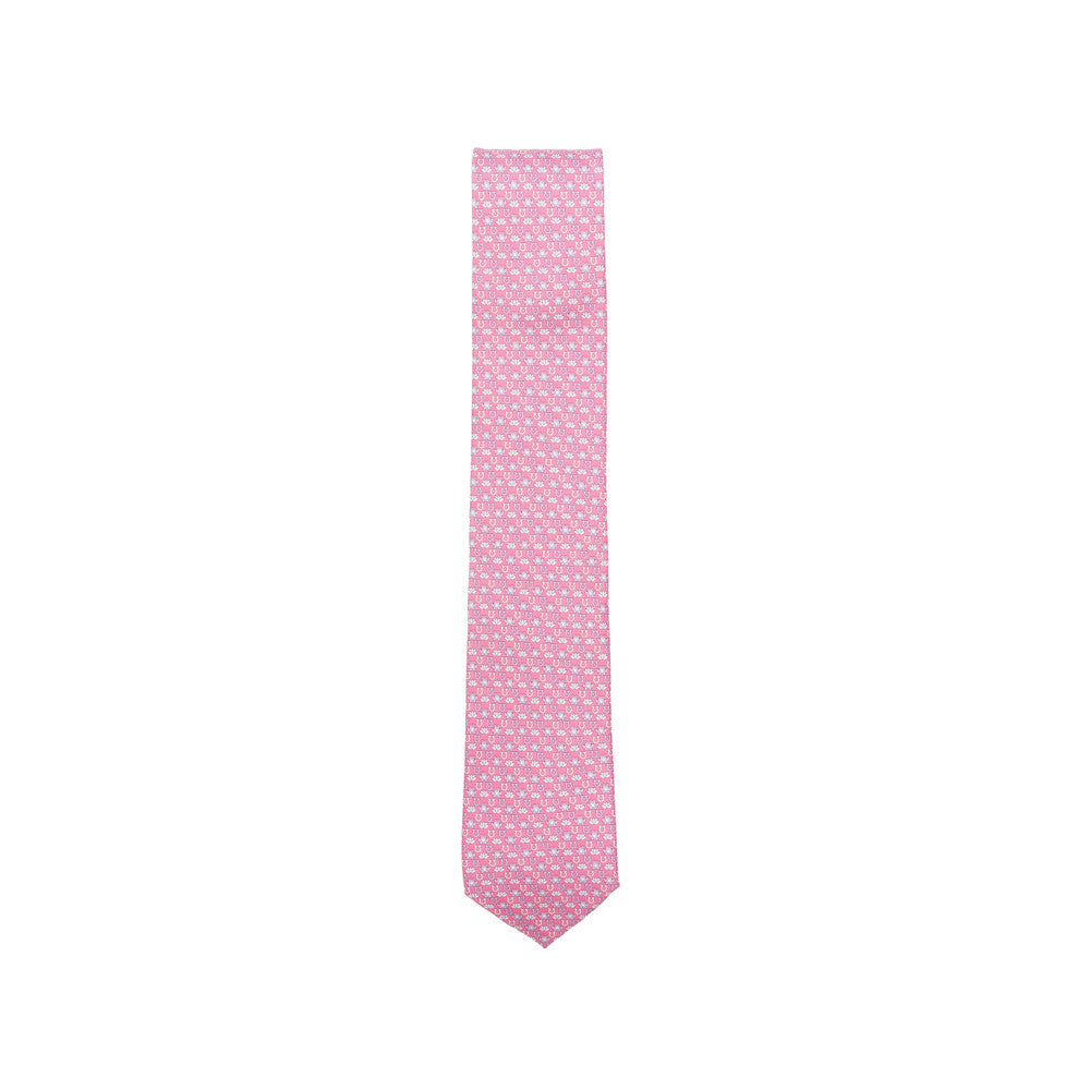 Pink Gancini Printed Tie 1